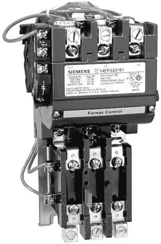 Furnas Controls Geri Dönüşsüz Motor Marş Motoru, 3 Ph, 3 Kutuplu, 0,75-3,4 Amp, 50/60 Hz (110 / 120V)