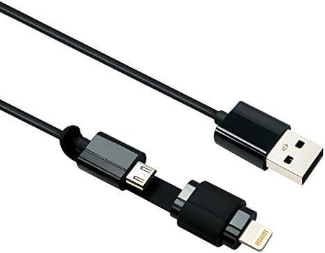 S2dıo Mikro USB ve Apple MFİ Sertifikalı Yıldırım Adaptörü Çift Şarj ve Senkronizasyon için 2'si 1 Arada Kablo-6 İnç Uzunluğunda