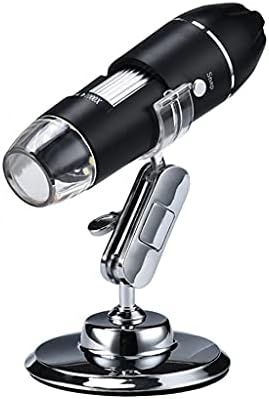 NCWZYY Ayarlanabilir 1600X3 in 1 USB Dijital Mikroskop Tipi-C Elektronik Mikroskop Kamera için 8 LED Zoom Büyüteç (Renk: Siyah,