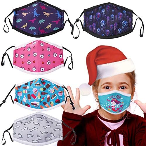 Çocuk Noel yeniden kullanılabilir yüz maskesi nefes Anti-toz yüz çocuklar için kapsayan