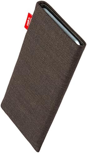 fitBAG Jive Kahverengi Özel Tailored Kollu LG V60 ThinQ / Almanya'da Yapılan / İnce Takım Elbise Kumaş kılıf Kapak Ekran Temizleme