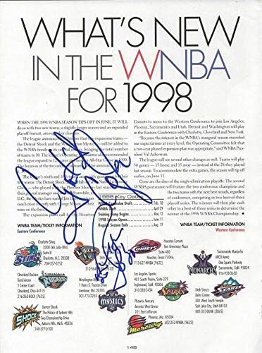 Cynthia Cooper / Rebecca Lobo İmzalı 1998 Dergi Sayfası JSA WNBA-İmzalı WNBA Dergileri
