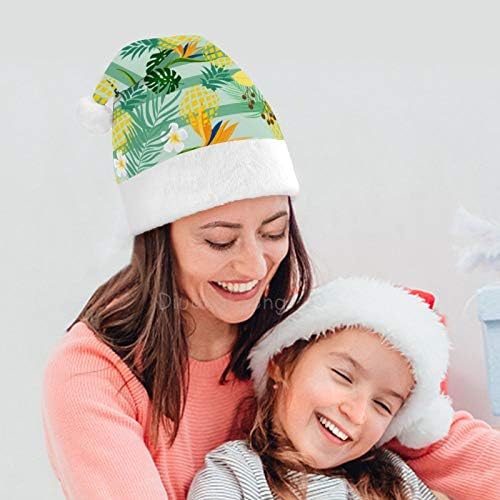 Noel Santa Şapka, Hawaii Tropikal Ananas Noel Tatil Şapka Yetişkinler için, Unisex Konfor Noel Şapkalar için Yeni Yıl Şenlikli