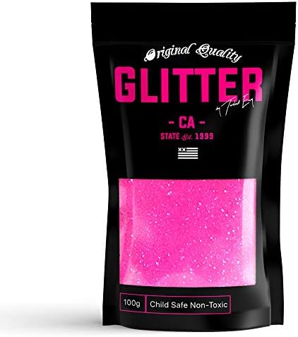Pembe Neon Premium Glitter Çok Amaçlı Toz Toz 100g / 3.5 oz Sanat ve El Sanatları ile kullanım için Şarap Cam Dekorasyon Düğün