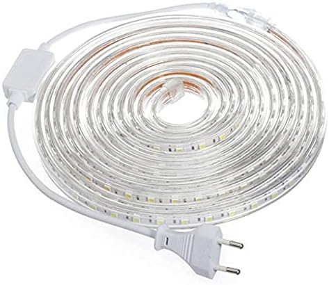 SFFZY LED Şerit Esnek Işık LED'leri / m Su Geçirmez Led Bant Güç Fişli LED Işık (Renk: Beyaz, Boyut: 1M)