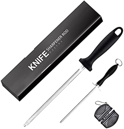 Deefre Bıçak Kalemtıraş Çubuk Honlama Çelik Bileme Set-3-in-1 Profesyonel 15 & 10 İnç Bıçak Kalemtıraş Çubuk Mutfak için Hızla