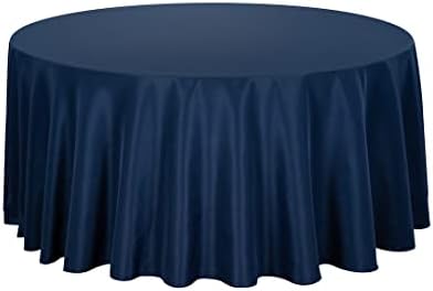 TableTek Yuvarlak Mavi Polyester Kumaş Masa Örtüsü-Hemmed-120 - 10 Sayım Kutusu