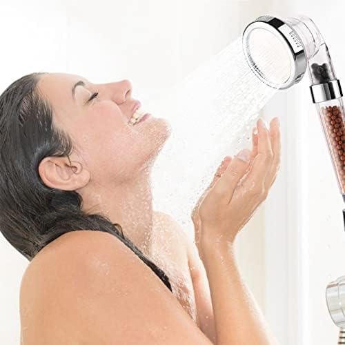 Yüksek Basınçlı Duş Başlıkları, Hortum ve Braketli Filtre El Duş Başlıkları, Sprey Su Tasarrufu Kuru Saçlar ve Ciltler için