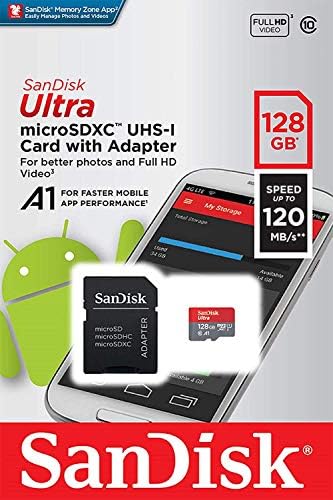 Ultra 128 GB microSDXC Micromax Q352 Artı SanFlash ve SanDisk tarafından Doğrulanmış için Çalışır (A1/C10/U1/8 k / 120MBs)
