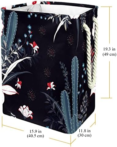 Kaktüs Çiçek Bitki Ağacı Su Geçirmez Çamaşır Sepeti Büyük Depolama Sepeti Kolları ile, modern Dekoratif Sepet Oturma Odası
