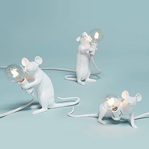 NC Fare Masa lambası Nordic Hayvan Lambaları Oturma Odası Yemek Odası Yatak Odası Giyim Mağazası Karikatür Fare Reçine Masa