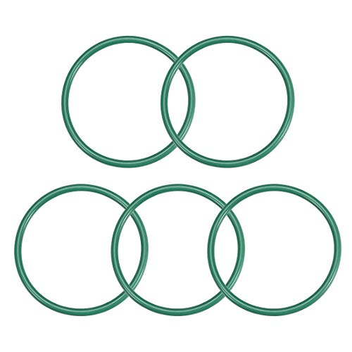 uxcell Flor Kauçuk O-Ringler, 50mm OD 45.2 mm KIMLIĞI 2.4 mm Genişlik FKM Mühür Conta için Makine Sıhhi Tesisat, yeşil, 5 paketi