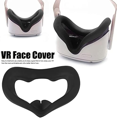 VR, Pratik Yüz Yastığı Göz Koruyucu Kapak Oculus Quest2 VR Kulaklık için ışık Engelleme (Siyah)