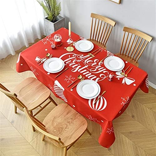 JJKFQ 2021 Yeni Yıl Noel Masa Örtüsü Mutfak Yemek masası Süslemeleri Ev Dikdörtgen Parti Masa Örtüleri Noel Süsler (Renk: C,