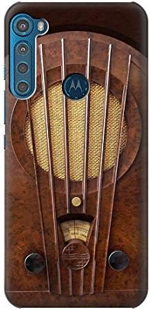 Motorola One Fusion+için R2655 Vintage Bakalit Deco Radyo Kılıfı