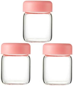 YXDO Gıda saklama Kapları Mini Şeffaf Plastik Kavanoz Kapakları BPA Içermeyen Istiflenebilir Düz Taraflı Bidonlar Mutfak Depolama
