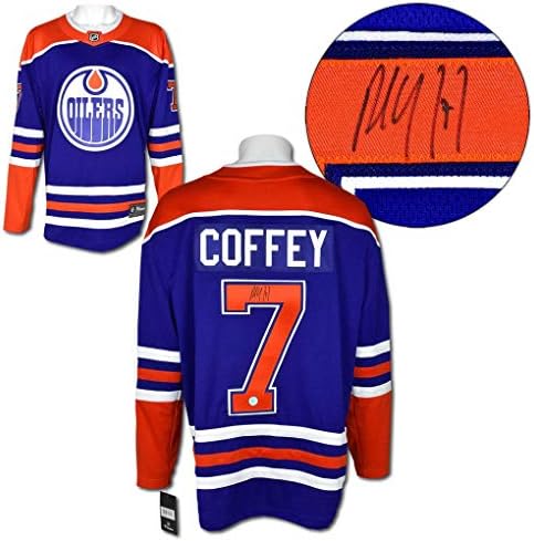 Paul Coffey Edmonton Oilers İmzalı Alt Retro Fanatik Forması-İmzalı NHL Formaları