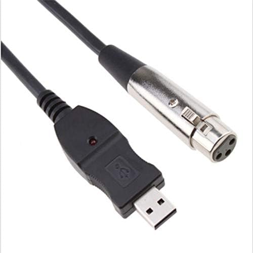 Kablolar ve Konektörler Sukvas 3M Siyah USB Mikrofon Mikrofon Bağlantı Kablosu Adaptörü Erkek XLR Dişi Masaüstü PC Laptop Notebook