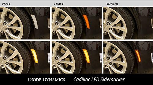 Diyot Dinamikleri Füme LED Sidemarkers Cadillac ATS ile uyumlu (non V) 2015-2019
