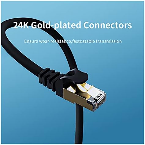 YXXJJ Kablo Cat8 Ethernet Kablosu 40 Gbps Yüksek Hızlı Ağ Kablosu Cat7 LAN Kablosu için Yönlendirici Pc Ps4 Tv Dizüstü RJ45