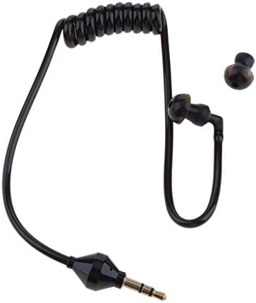 kesoto 3.5 mm Mono Kulaklık Kulaklık Stereo Hava Tüpü Mikrofonlu Kulaklık, Siyah