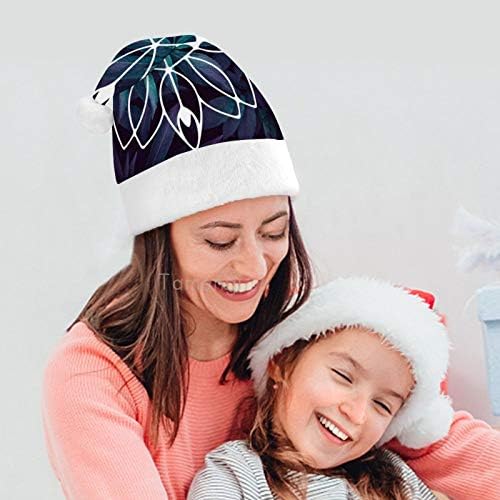 Noel Santa Şapka, Tropikal Bitkiler Noel Tatil Şapka Yetişkinler için, Unisex Konfor Noel Şapka için Yeni Yıl Şenlikli Kostüm