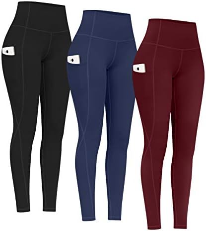 PHİSOCKAT 2 Paketi ile Yüksek Bel Yoga Pantolon Cepler, karın Kontrol Tayt, egzersiz 4 Yönlü Streç Yoga Tayt
