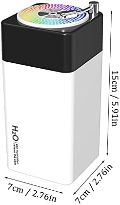 YUUAND Fonograf Şekli Hava Nemlendirici Retro Kayıt Nemlendirici Taşınabilir Büyük Kapasiteli Renkli Lamba Humidifie Beyaz