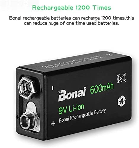 BONAI 16 + 2 Bay LCD ekran pil şarj cihazı AA AAA NiMH NiCd Piller için AC Duvar Adaptörü ve 9 V Li-ion pil ile Şarj Edilebilir