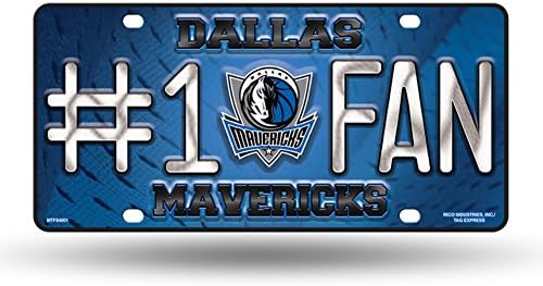 Lisanslı NBA Dallas Mavericks (1 Fan) Logo Metal Etiketi, (Gururla ABD'de Üretilmiştir)
