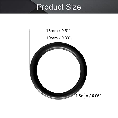 Othmro Nitril Kauçuk O-Ringler 12.5 mm OD 9.5 mm ID 1.5 mm Genişlik, Metrik Sızdırmazlık Contası, 50'li Paket