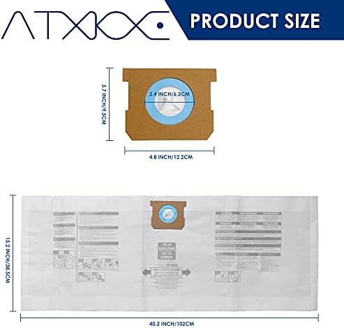 ATXKXE 10 paket parça 9066200 Toz Torbaları Değiştirin, Mağaza Vac 10-14 galon Vakum genel amaçlı ıslak kuru Vac toplama torbaları