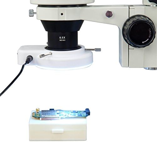 OMAX 3.5 X-90X Dijital Zoom Trinoküler Tek-Bar Boom standı Stereo mikroskop ile 54 LED halka ışık ve 3.0 MP USB dijital kamera