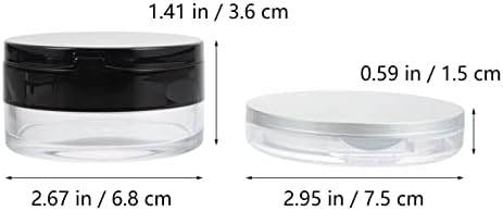 Minkissy 2 Takım Gevşek Toz Kompakt Kutu Puf Yastıkları ve Ayna Boş Doldurulabilir Toz Tutucu Kılıf Taşınabilir Mini Kozmetik