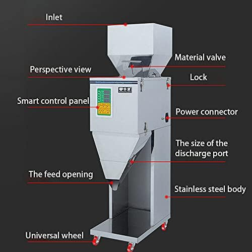 Toz Dolum Makinesi, Hazne Tozu Dolum Makinesi 5-25kg, Otomatik Tartım ve Dolum Partikül Alt Ambalajı 10-999g, Fasulye Tohumları