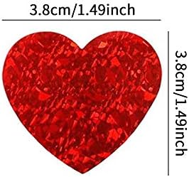 JANEMO 500 Parça Kalp Şekilli Etiket Çıkartmaları,Kalp Dekoratif Çıkartmalar,Sevgililer Günü Dekor için Kullanın, Dekorasyon
