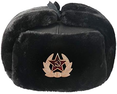 Rus rus kalpağı Şapka Sovyet Askeri Rozeti Rusya Rus Kalpağı Bombacı şapkalar Pilot Trapper Trooper Şapka Kış kış Kulaklığı