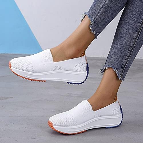 PMUYBHF Bayan Slip-on Sneaker Atletik Yürüyüş Tenis Ayakkabıları Hafif Sneakers Platformu Loafer'lar
