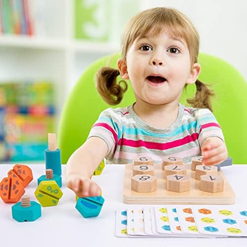 yotijay Eğitim Montessori Ahşap Şekil Bulmaca, Öğrenme Etkinlikleri Kurulu Oyunu Bebek Oyuncakları Istifleme Ince Motor Becerileri