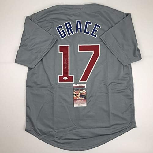 İmzalı / İmzalı Mark Grace Chicago Gri Beyzbol Forması JSA COA