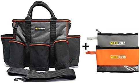 14 inç Tedarik çantası Açık Üst Tote alet çantası alet düzenleyici çanta omuz askısı ve Çok Alet çantası Küçük Alet Çantası