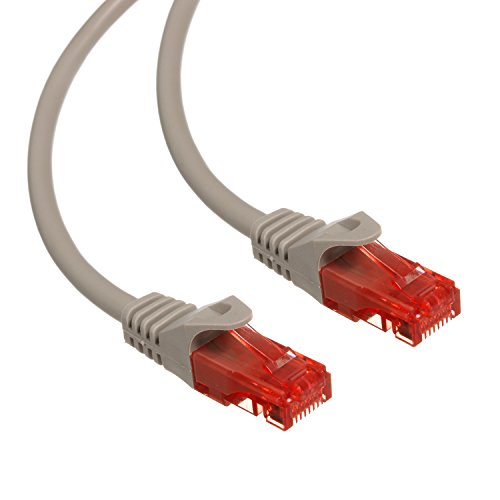 Maclean MCTV Ethernet Kablosu Ağ Kablosu Yama Kablosu 2X RJ45 UTP cat 6 Ağ LAN Kablosu 1,000 MBit/s (1 m, Kırmızı)