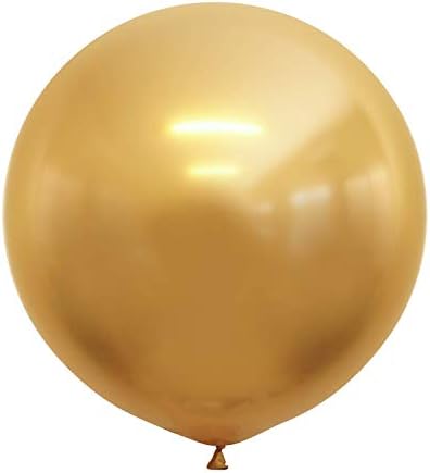 Kalisan 24 Ayna Krom Altın Doğum Günü Partisi Dekorasyon Kaynağı Lateks Helyum Balonları-5'li Çanta