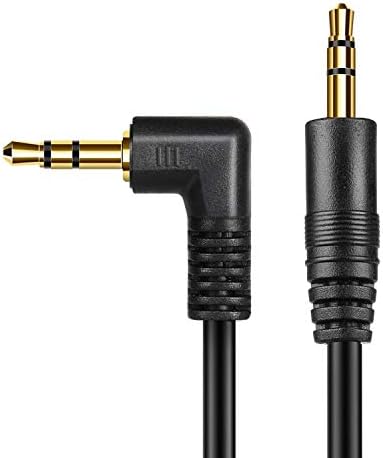 TNP Ses Kablosu 3.5 mm Dik Açı (6FT) Erkek-Erkek Altın Kaplama AUX Yardımcı Kulaklık Jak Adaptörü TRS Kablosu Bose Sony Kulaklık