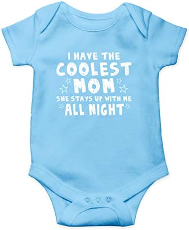 En Havalı Annem Var, Bütün Gece Benimle Kalıyor - Mini Patron-Sevimli Tek Parça Bebek Bebek Bodysuit
