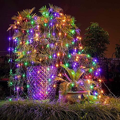 FOVKP - LED Net ışıkları açık, 32.8 ft x 26ft 2600LED renkli örgü ışıkları, değişen dize ışıkları bağlanabilir, parti bahçe