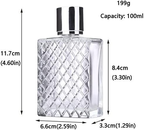 zhao Atomizer Parfüm Şişesi, 100 ML Cam Sprey Şişeleri, Doldurulabilir Parfüm Atomizer Şişe, Uçucu Yağ için, Parfümler (Renk: