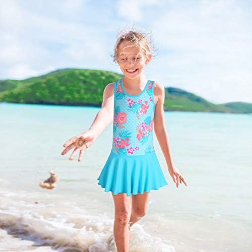 BAOHULU Toddler Kız Mayo Tek Parça Sevimli Çiçek Elbise Mayo 3-8 Yıl