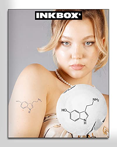 Inkbox Geçici Dövmeler Paketi, Uzun Ömürlü Geçici Dövme, ForNow mürekkepli Su geçirmez Serotonin ve Magnol içerir, 1-2 Hafta
