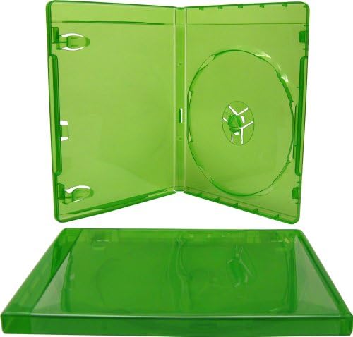 (50) 12mm Yedek Video Oyunu Kılıfları - Yarı Saydam Yeşil-XBOX One ile uyumlu - VGBR12XONE